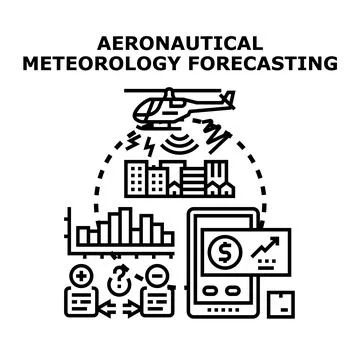 Aeronautical meteorology forecasting system for logistics and decision making Stock Illustration