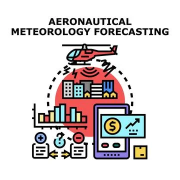 Aeronautical meteorology forecasting system for logistics and decision making Stock Illustration