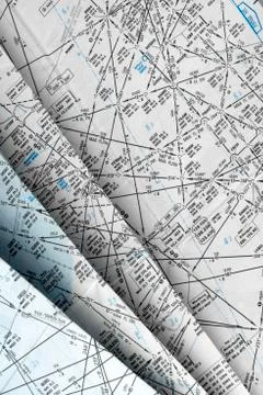 Aeronautical navigation chart Foto stock