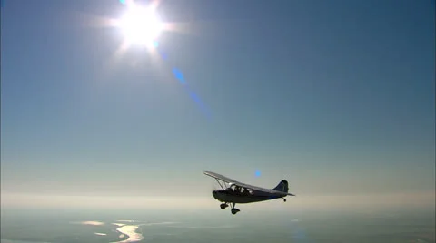 Aeronca Champ Aerial Stock Footage 22567934