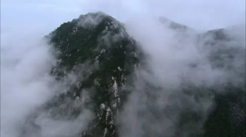 Aerophotography，In the cloud mountain 1 Video stock 58367779