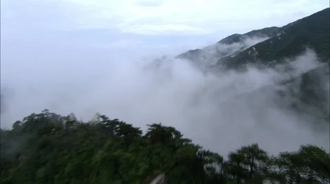 Aerophotography，In the cloud mountain Stock-Footage 58367761