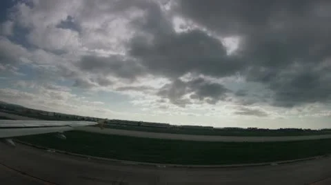 Aeroplan flying timelapse Stock Footage 10734816