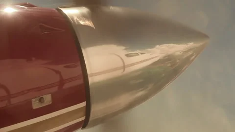 Aeroplane engine flying seychelles Video stock 138797588