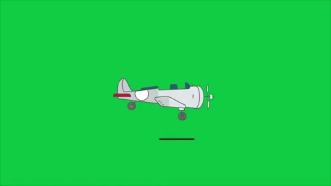 Aeroplane flying 2d animation video Vídeo Stock 296738577