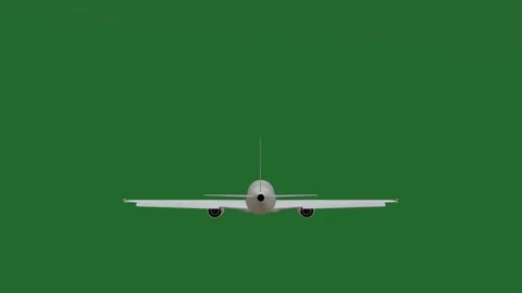 Aeroplane flying realistic 3d animation video Stock Footage 307699375