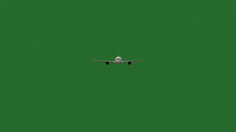Aeroplane flying realistic 3d animation video Stock Footage 307699384