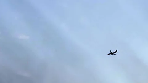 Aeroplane Flying in Sky Video stock 329103198