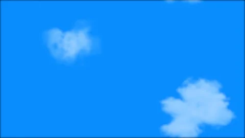 Aeroplane Flying Through Clouds in the blue sky Stock Footage 121715422