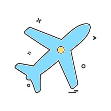 Aeroplane icon design vector Stock Illustration