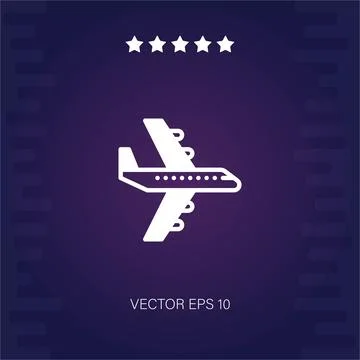 Aeroplane  icon Illustrazione stock