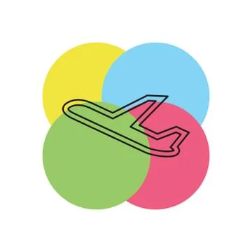 Aeroplane icon - vector airplane Stock Illustration