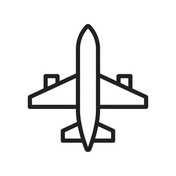 Aeroplane icon vector image. Suitable for mobile apps, web apps and print media. Stock Illustration