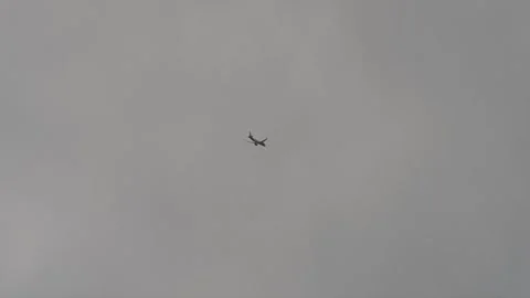 An aeroplane landing in the evening Stock Footage 247167280