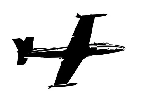 Aeroplane shadow Stock Illustration