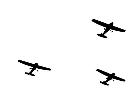 Aeroplane shadow Stock Illustration