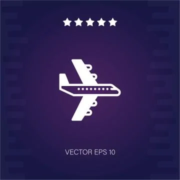Aeroplane vector icon Stock Illustration