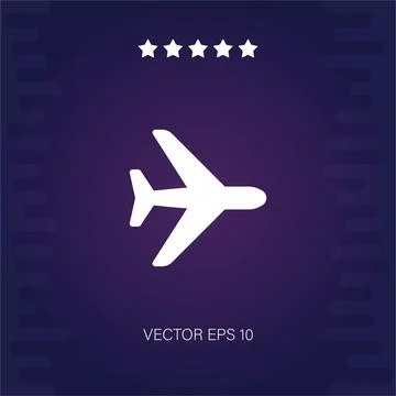 Aeroplane vector icon Illustrazione stock