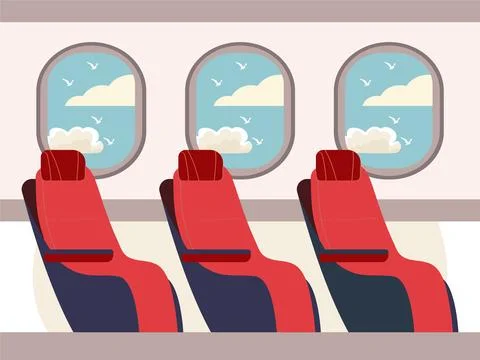 Aeroplane Window Concept Illustration Stock Illustration