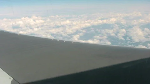 Aeroplane wing Stock Footage