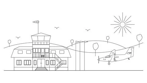 Аэропорт 库存插图