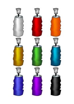 Aerosol cans Stock Illustration