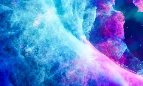Aerosol clouds, space haze or cosmic rays, pink, pastel blue, space sky wit.. 스톡 일러스트