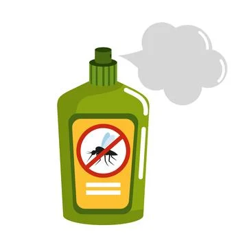 Aerosol for mosquito bite prevention Stock Illustration