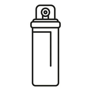 Aerosol spray bottle outline vector icon line art Stock Illustration