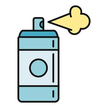 Aerosol spray can creating burst of mist Stock Illustration