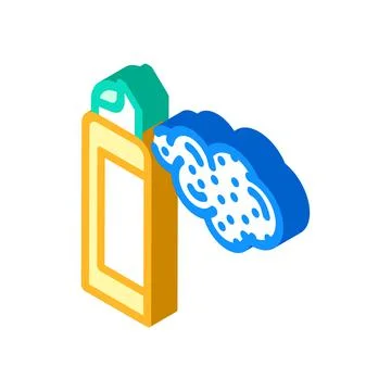 Aerosol spray isometric icon vector illustration 스톡 일러스트