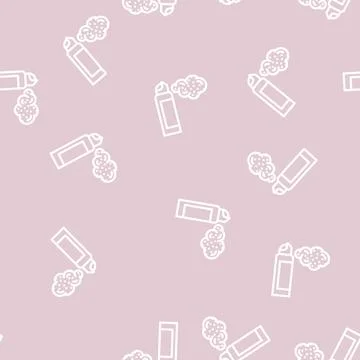Aerosol spray line vector seamless pattern Stock Illustration