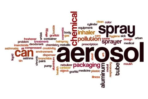 Aerosol word cloud Stock Illustration