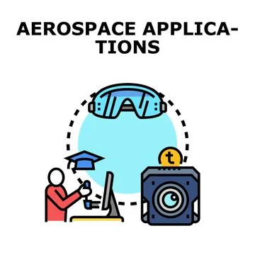 Aerospace applications for future education and technology Stockillustratie