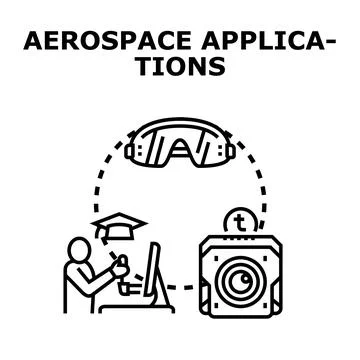 Aerospace applications for future education and technology Stock Illustration