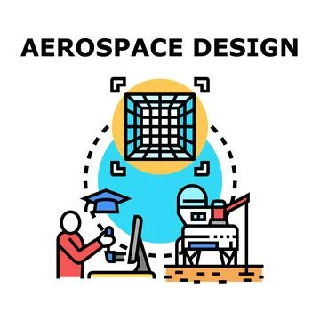 Aerospace design developing future space exploration technology Illustrazione stock