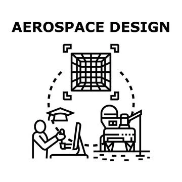 Aerospace design developing future space exploration technology 스톡 일러스트