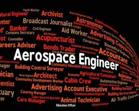 Aerospace Engineer Indicates Word Work And Words Stock Illustration