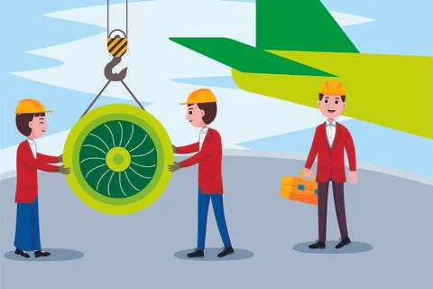 Aerospace Engineer Profession Stock Illustration