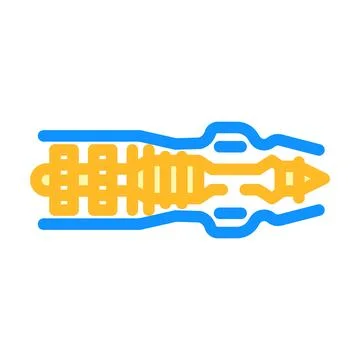 Aerospace engineering mechanical engineer color icon vector illustration Stock Illustration