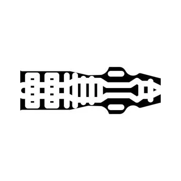 Aerospace engineering mechanical engineer glyph icon vector illustration Stock Illustration