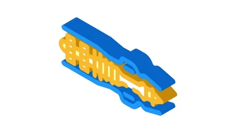 Aerospace engineering mechanical engineer isometric icon animation Stock Footage 327291663