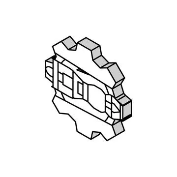 Aerospace engineering mechanical engineer isometric icon vector illustration Stock Illustration