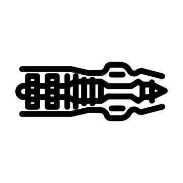 Aerospace engineering mechanical engineer line icon vector illustration Stock Illustration