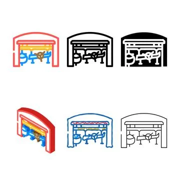 Aerospace forms manufacturing aeronautical engineer color icon vector 스톡 일러스트