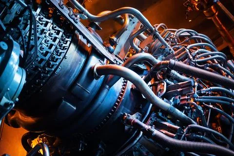 Aerospace gas turbine engine with structural Foto stock