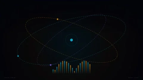 Aerospace Orbital Payload Trajectory with Telemetry Bars 스톡 동영상 344798602