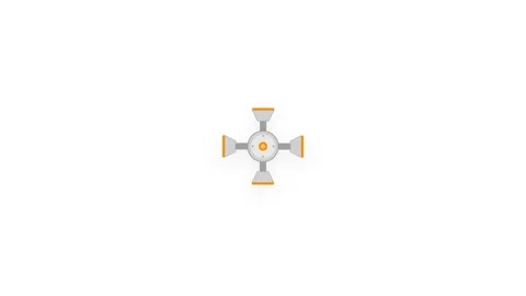 Aerospace Reaction Control System Cold Gas Thruster Quad Stabilization Maneuv Video stock 346673699
