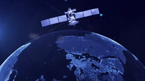 Aerospace satellite exploration and space travel Stock Footage 262738011