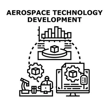Aerospace technology developing innovation and engineering solutions 스톡 일러스트